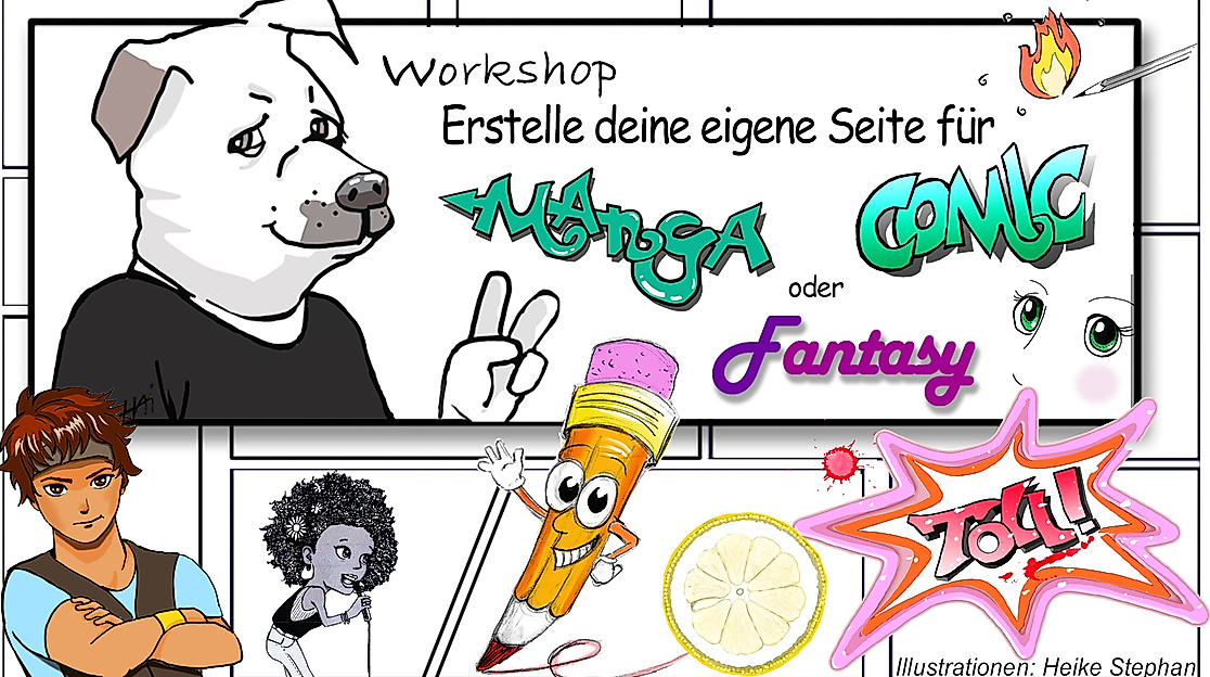 Sommerferien-Workshop: Erstelle deine eigene Comic-, Manga- oder Fantasy-Seite!