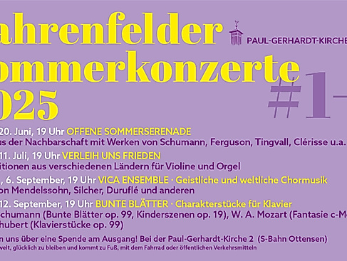 Bahrenfelder Sommerkonzerte 2025