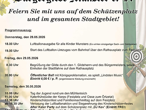Schützenfestablauf 2026