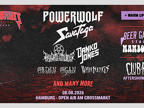 Elbriot Festival 2026 - mit Powerwolf, Savatage und vielen mehr!