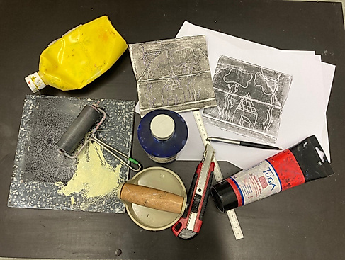 Experimentelles Drucken mit Tetrapak