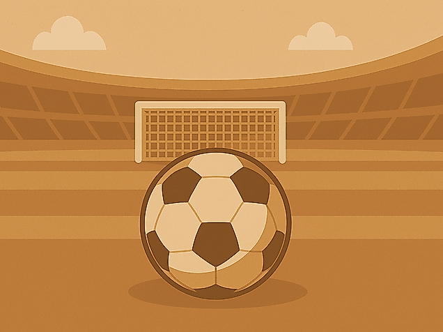 Fußballplatz in braun