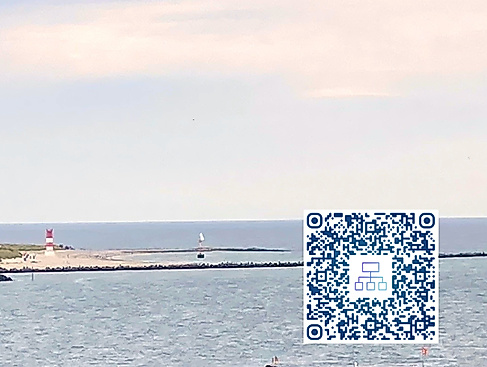 Düne Helgoland mit QR-Code
