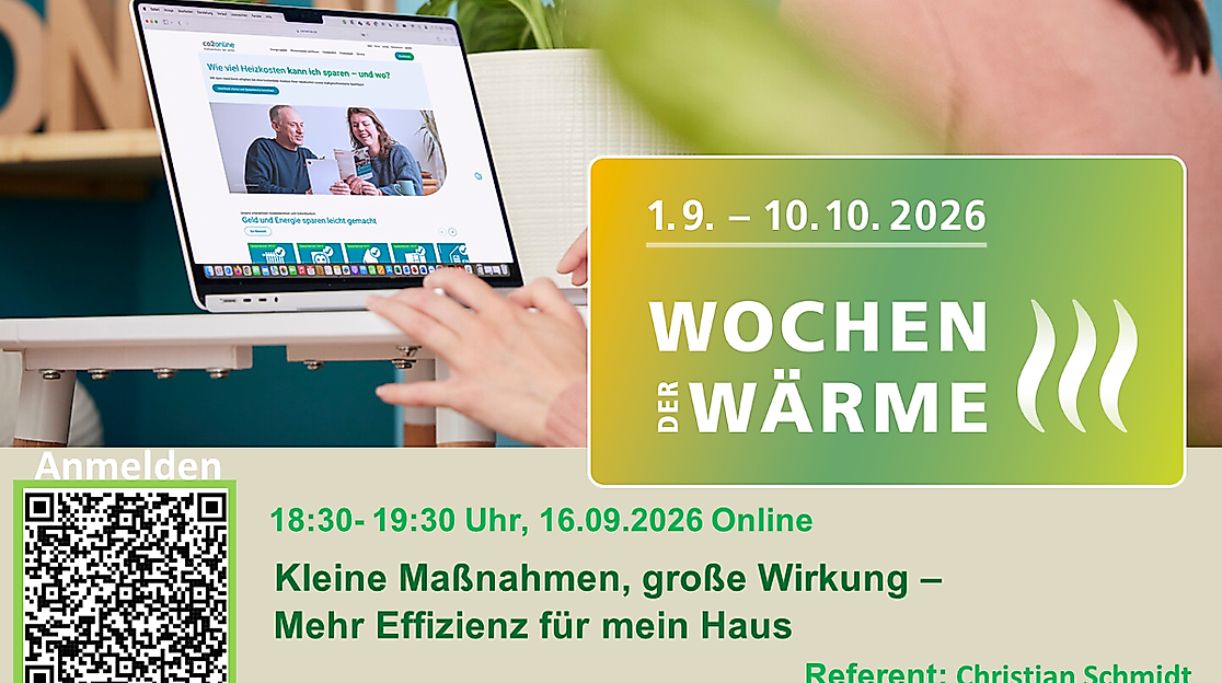 Kleine Maßnahme, große Wirkung- Online-Veranstaltung Wochen der Wärme