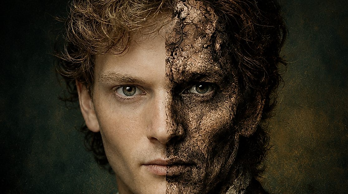 New Dorian Poster Image (with AI credit) - Bild mit KI bearbeitet.