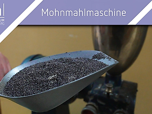 Mohnmahlmaschine im Museum Lüneburg