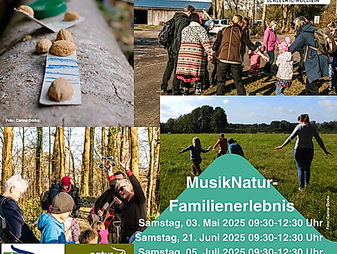 Familien mit Kindern musizieren und basteln Instrumente