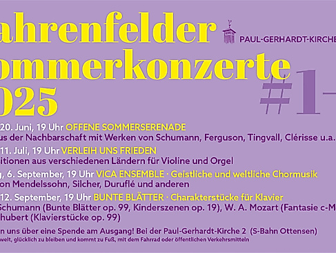 Bahrenfelder Sommerkonzerte 2025