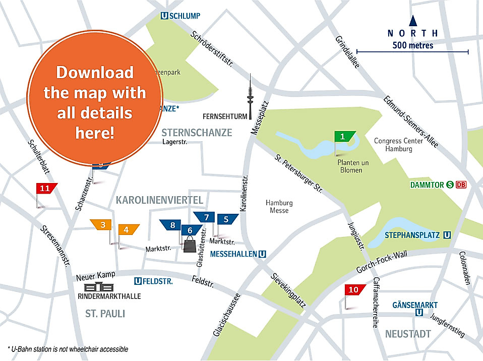 Download Karte nachhaltige Highlights im Karoviertel