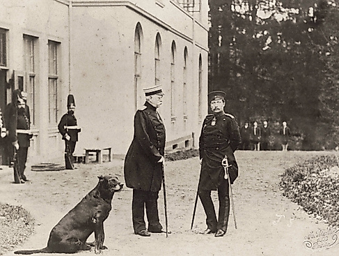 Kaiser Wilhelm II. zu Besuch bei Otto von Bismarck.