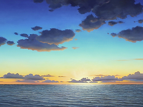 "summer sundown", Unikatgemälde, 120x200cm