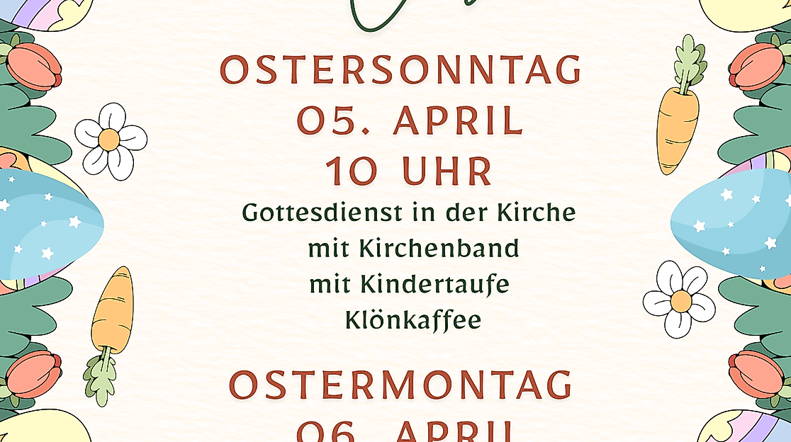 Ostermontag - Gottesdienst in der Kirche mit Posaunenchor