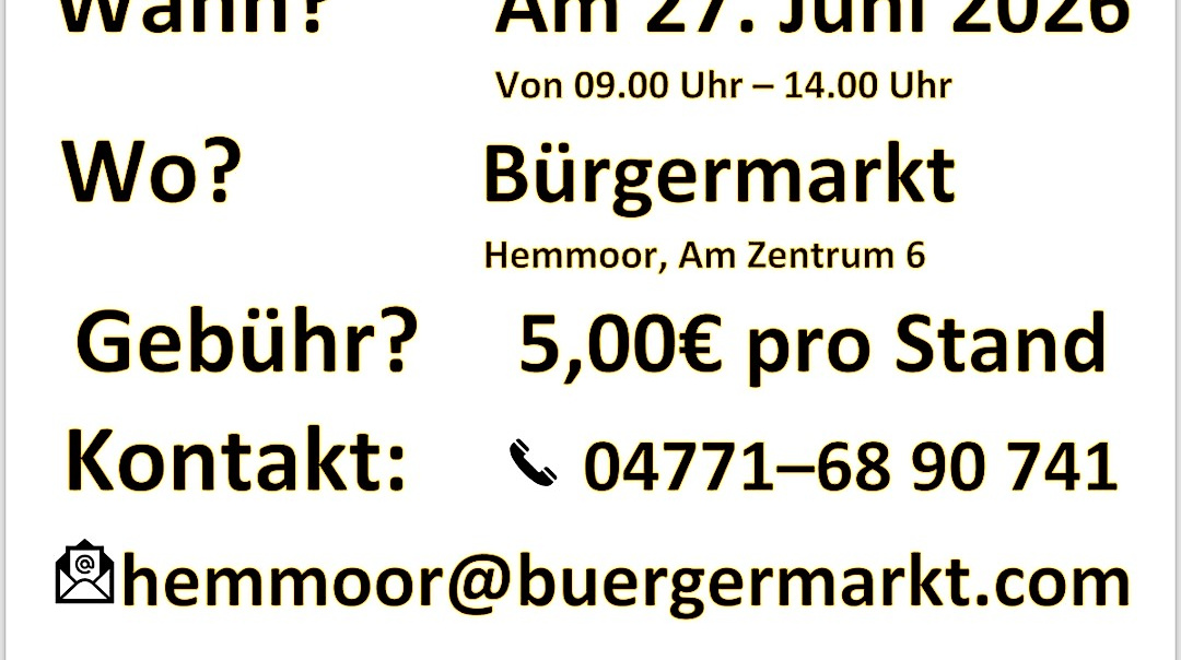 Flohmarkt beim Bürgermarkt
