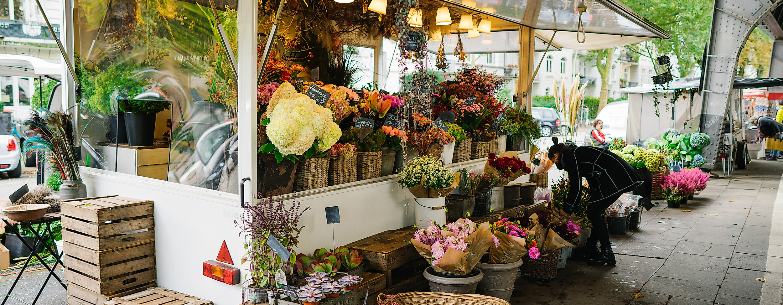 Isemarkt flower stand Hamburg