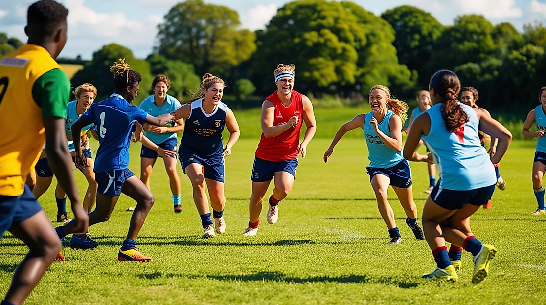 Sport auf dem Sportplatz, ländlich