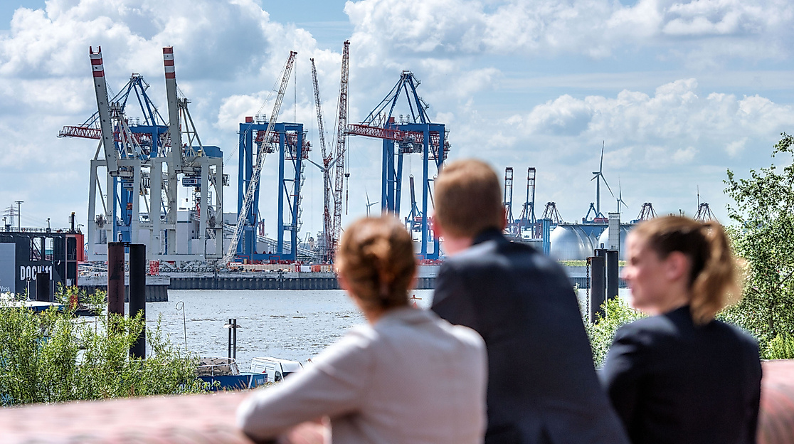 Blick über den Hamburger Hafen