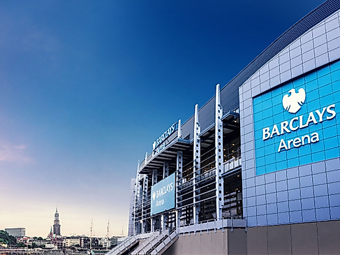 Barclays Arena in der Stadtansicht