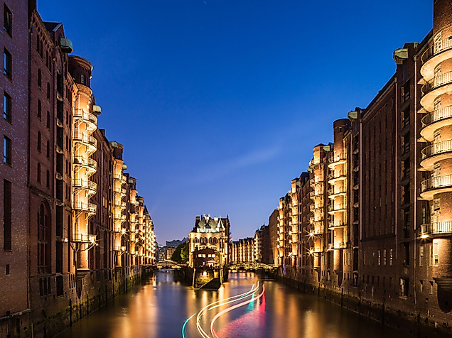 Speicherstadt bei Nacht