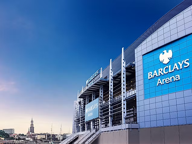 Barclays Arena in der Stadtansicht