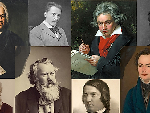 Klassische Komponisten Collage