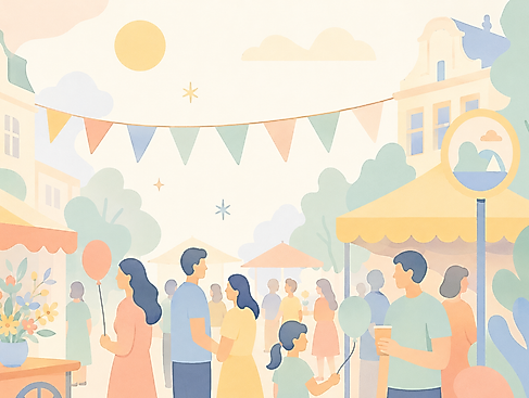 Fröhliches Straßenfest