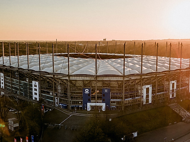 Volksparkstadion von oben