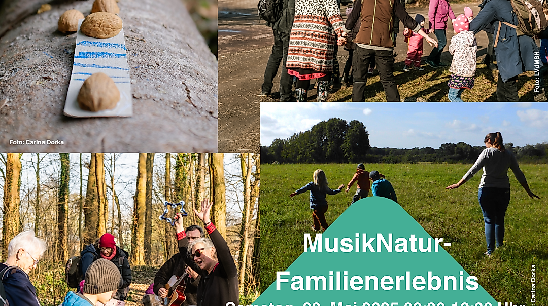 Familien mit Kindern musizieren und basteln Instrumente