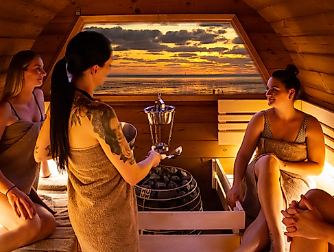 Exklusive Fass-Sauna buchen