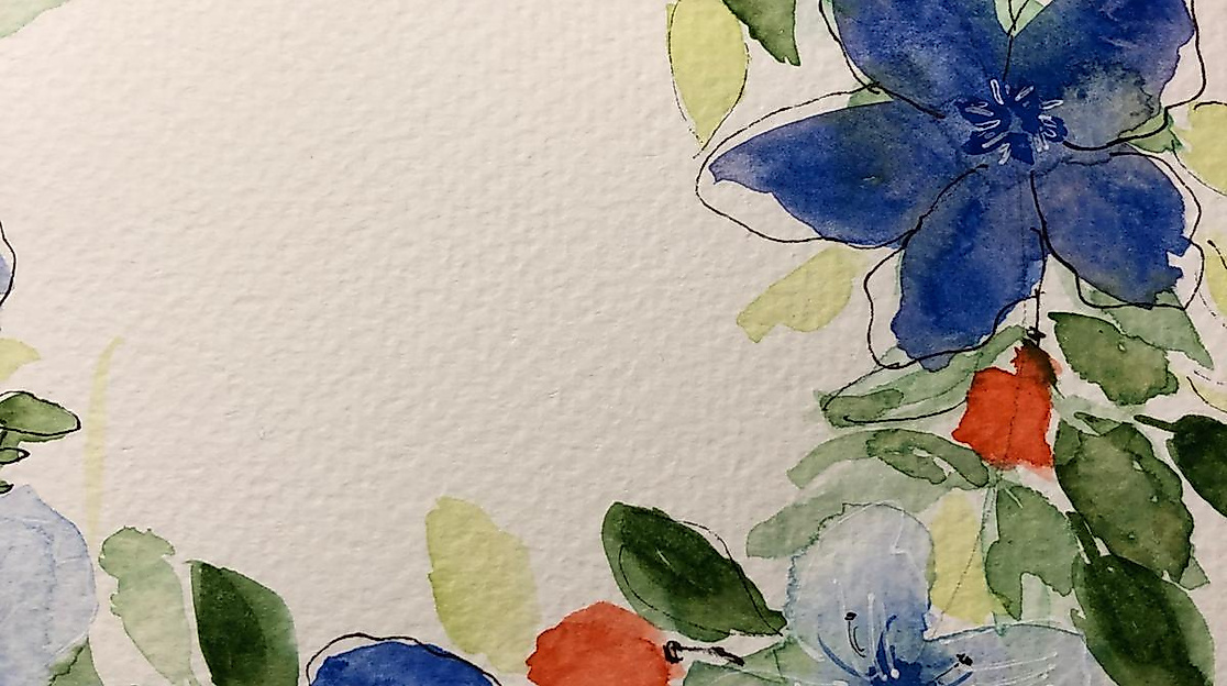 Watercolor Floral Wreath