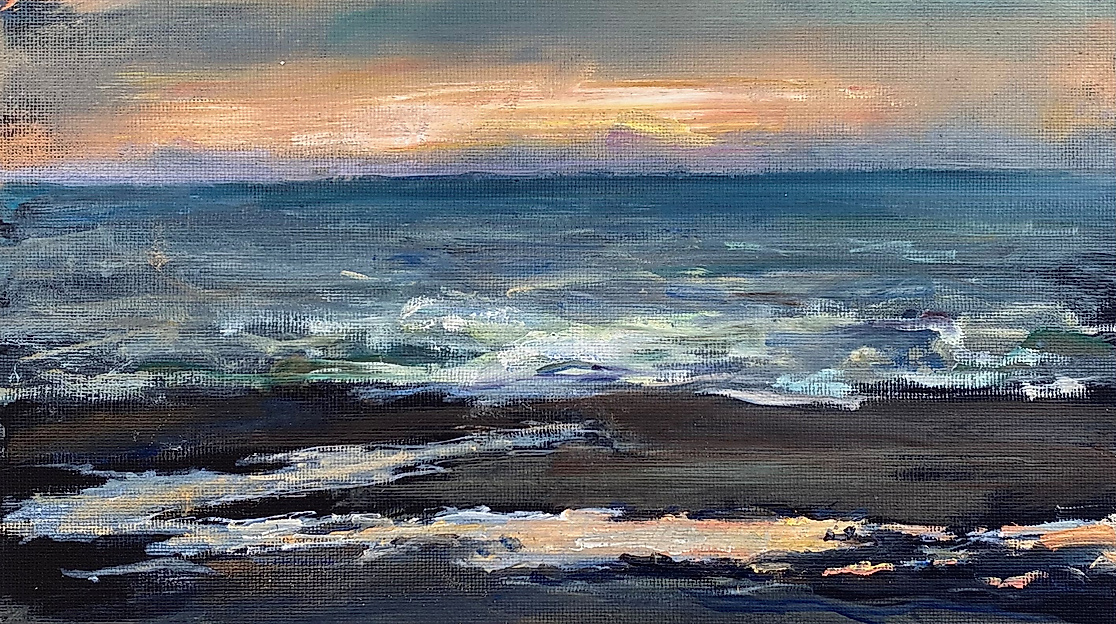Corinna Weiner, Stürmischer Sonnenuntergang an der Nordsee