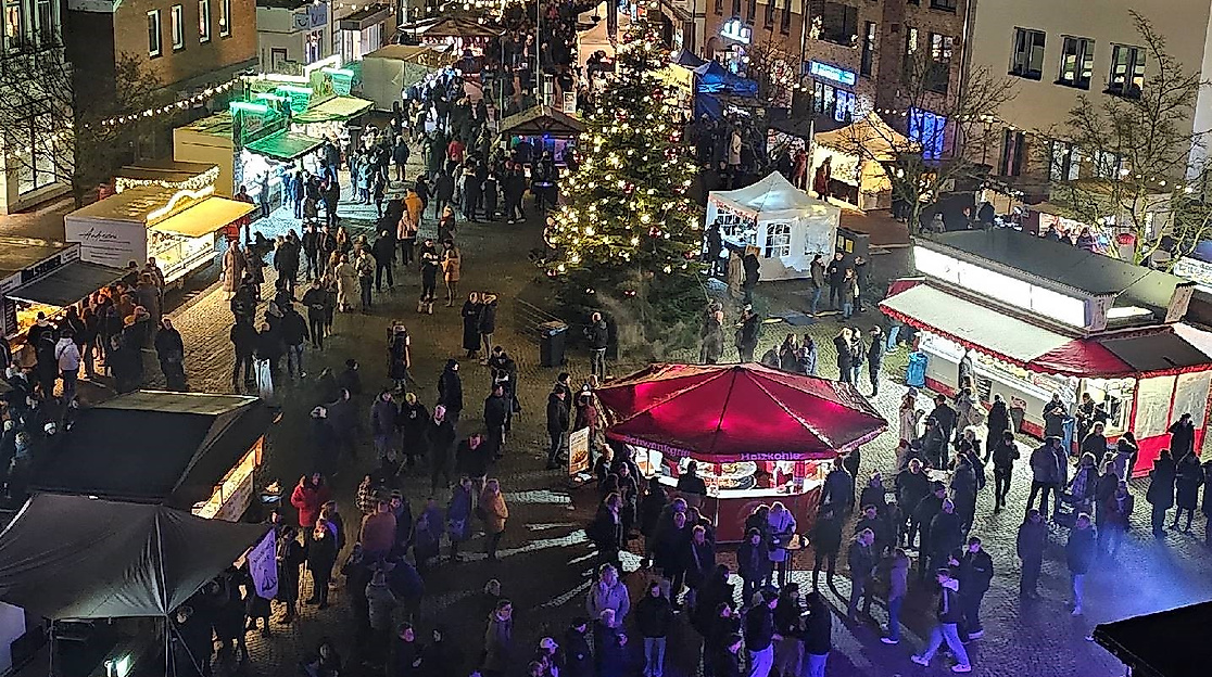 Barmstedter Weihnachtsmarkt von oben 2025
