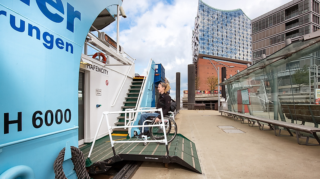 Hamburg mit dem Rollstuhl
