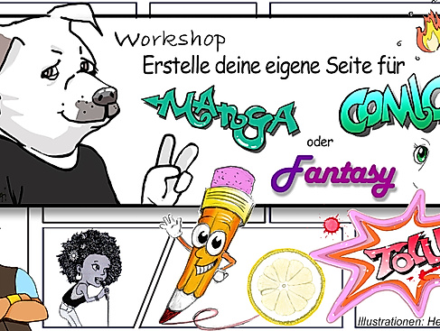 Sommerferien-Workshop: Erstelle deine eigene Comic-, Manga- oder Fantasy-Seite!