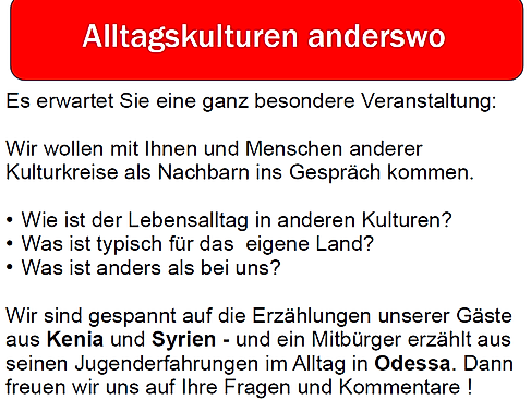 Seniorendialog "Alltagskulturen anderswo"