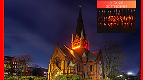 Kreuzkirche am Abend