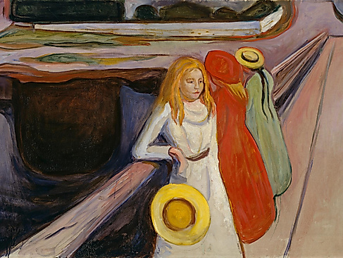 Edvard Munch: Mädchen auf der Brücke, 1901