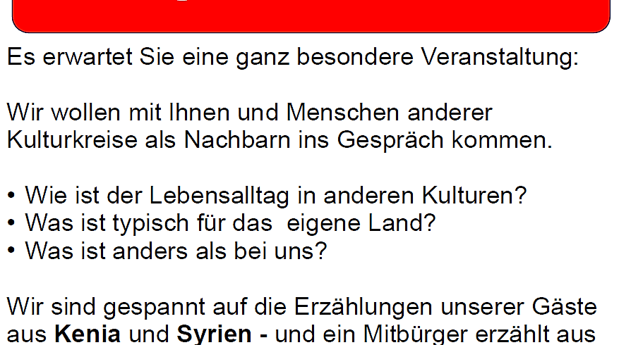 Seniorendialog "Alltagskulturen anderswo"