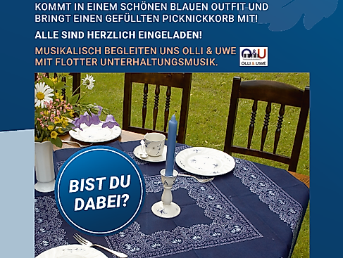 Picknick in Blau