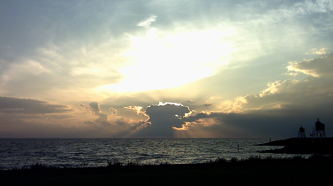 Sonne über der Nordsee