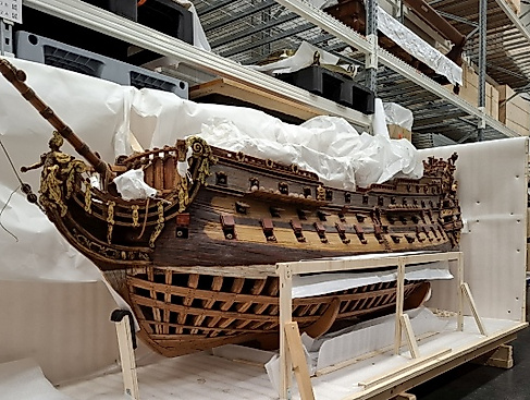 Die SOLEIL ROYAL: Schiffsmodell mit Tiefgang