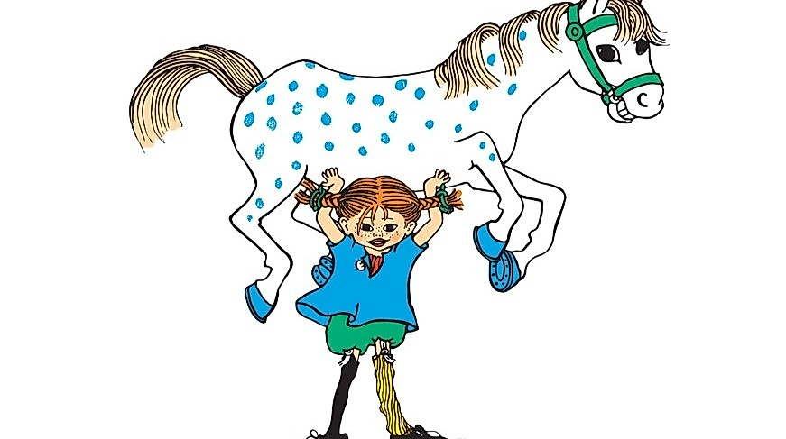 26-08-13 SHMF_Pippi_lyfter_hast The Astrid Lindgren Company, Ingrid Vang Nyman