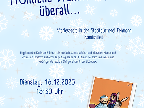 Vorlesezeit in der Stadtbücherei Dezember 2025