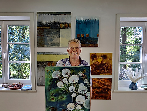 Gemälde und Künstlerin