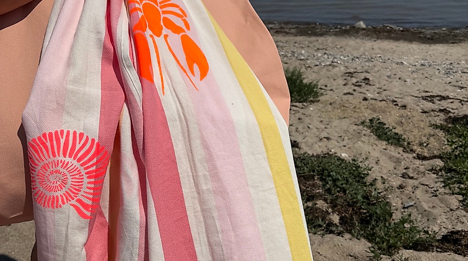Strandtuch mit Hummer