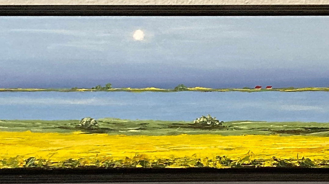 Raps, Triptychon, Öl auf Leinwand ( Höhe 40 cm, Breite 2,40 m ) (Auschnitt) von Rüdiger Külper