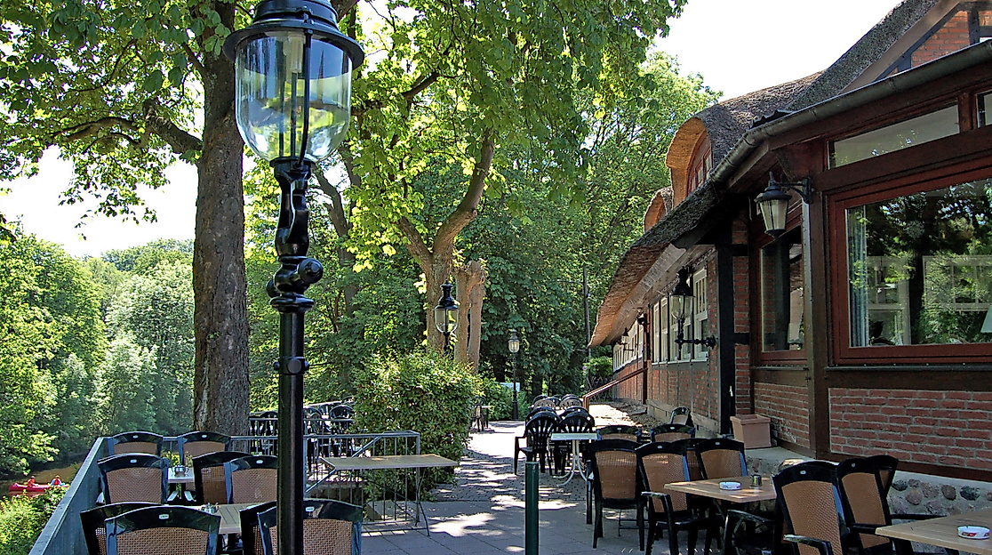 Hotel Mellingburger Schleuse Hamburg: Terasse