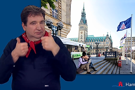 Public transport in Hamburg in International Sign Language