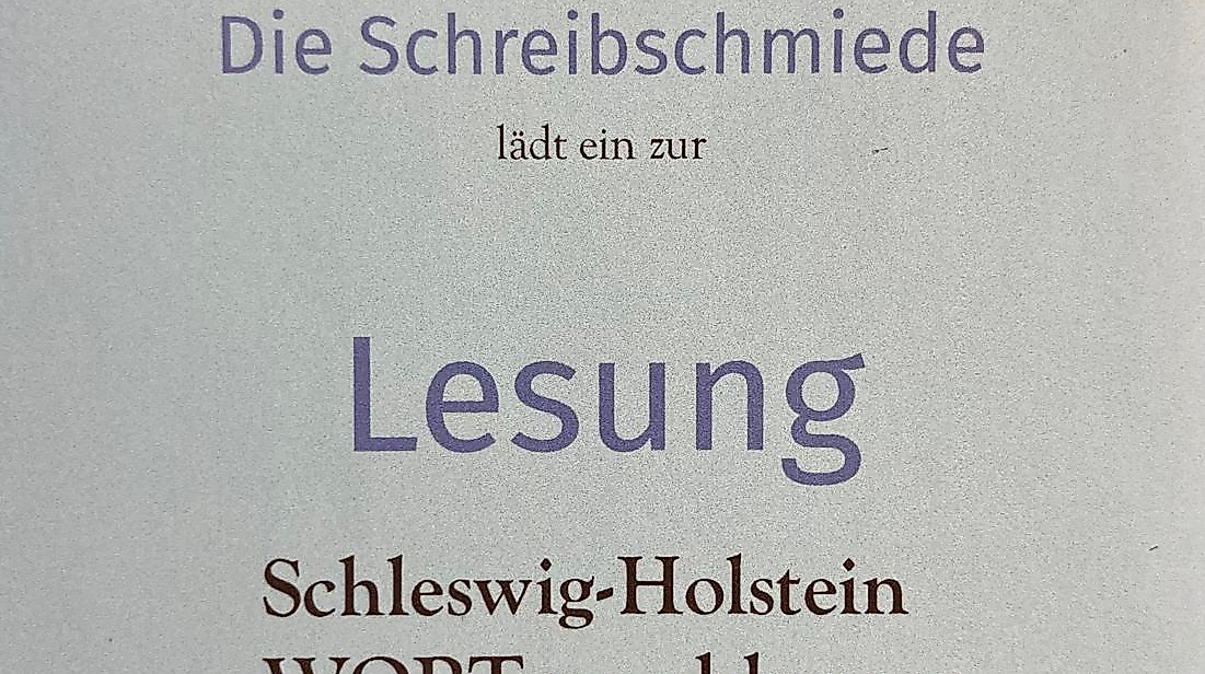 Plakat Lesung Schreibschmiede