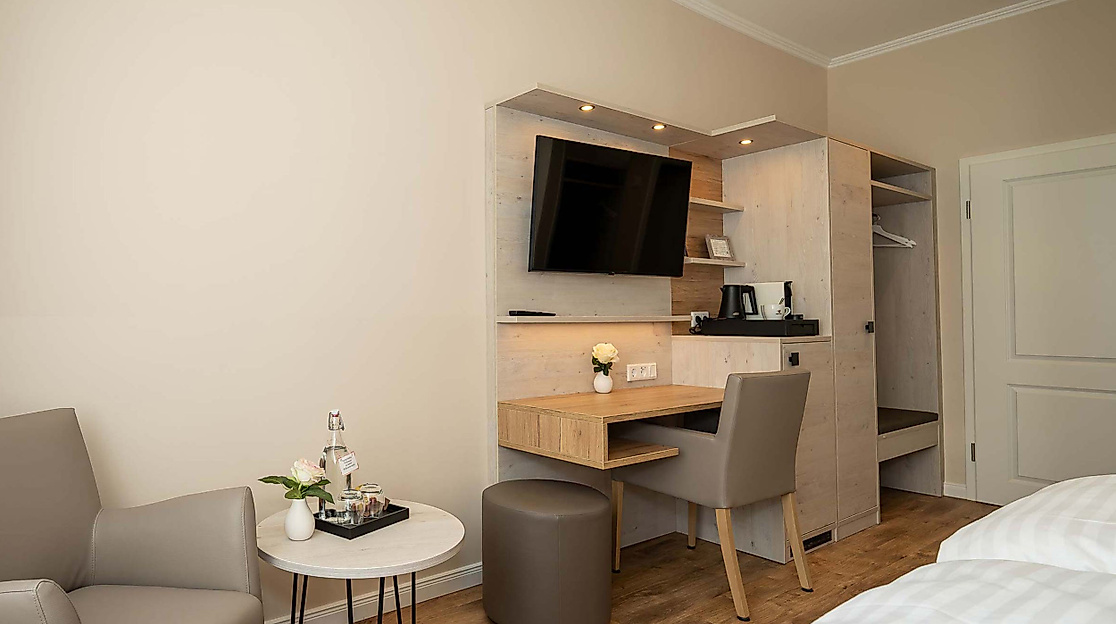 Hotel Rosengarten Hamburg: Doppelzimmer Gartenblick 2