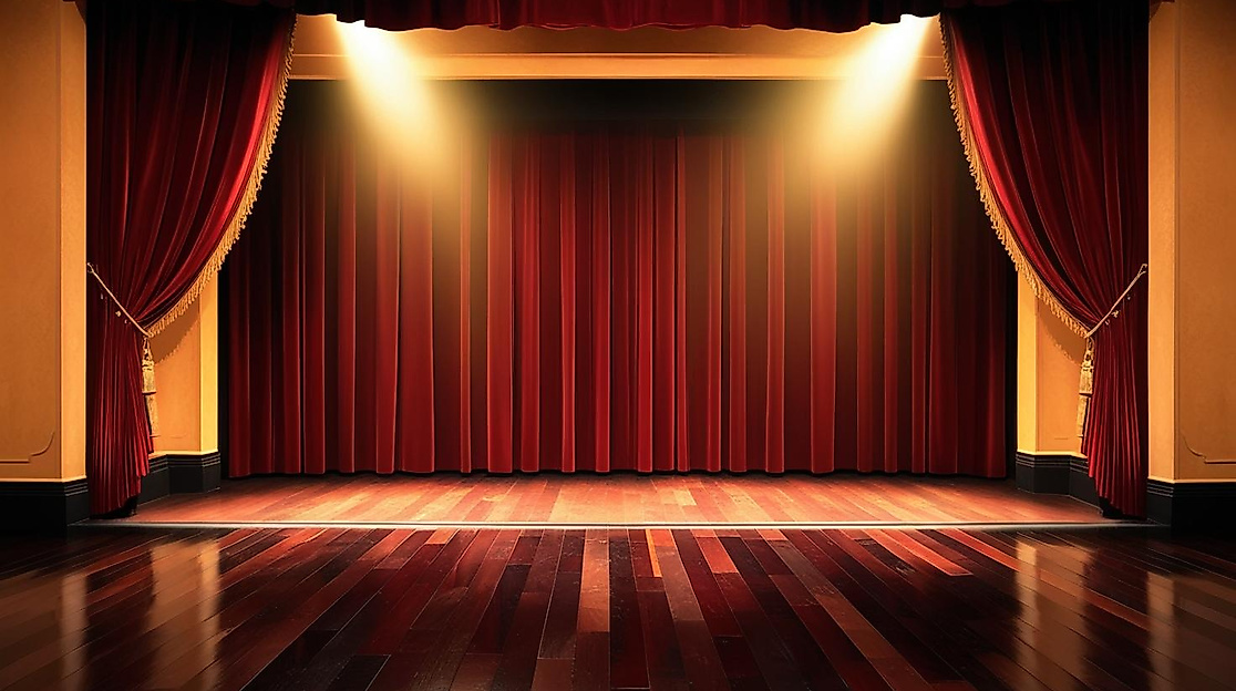 theaterbühne mit Vorhang
